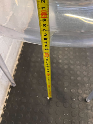 Stylish Transparent Acrylic Armchair with Minor Wear