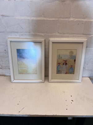 Serene Framed Impressionist Field Scene Wall Art - 2ndhandwarehouse.com