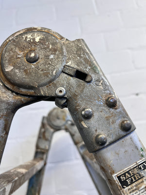 Vintage Metal A-Frame Ladder - Rustic Charm with Character