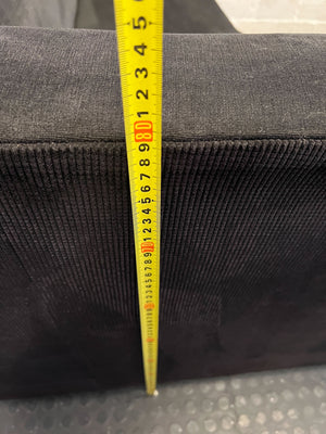 Modern Black Sectional Sofa with Chaise- damaged underneath