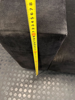 Modern Black Sectional Sofa with Chaise- damaged underneath