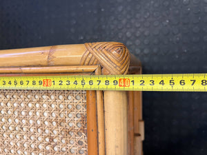 Charming Vintage Rattan & Cane Weave 3-Drawer Unit / Bedside Table