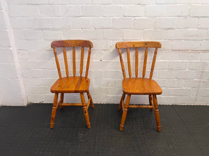 Wooden Slatted Dining Chairs