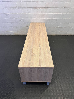 Modern Oak TV Stand with Grey Cabinets – Minimalist Style - REDUCED