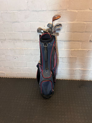Pre-Loved Golf Club Set with Carry Bag - Navy & Red - 2ndhandwarehouse.com