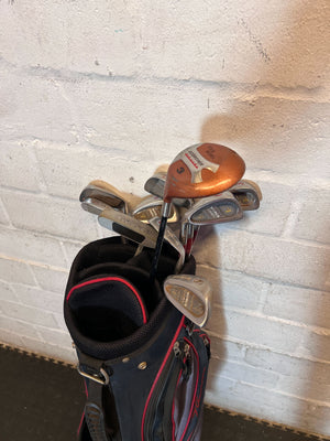 Pre-Loved Golf Club Set with Carry Bag - Navy & Red - 2ndhandwarehouse.com
