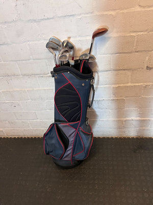 Pre-Loved Golf Club Set with Carry Bag - Navy & Red - 2ndhandwarehouse.com