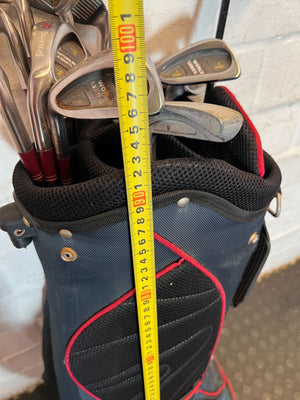 Pre-Loved Golf Club Set with Carry Bag - Navy & Red - 2ndhandwarehouse.com