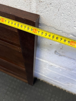 Sleek Dark Wood Slatted Panel | Modern Divider Accent