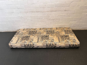 Comfortable Patchwork Single Foam Mattress - Neutral Colors, Good Condition