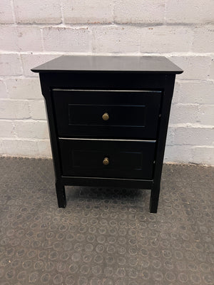 Black Side tables with 2 drawers x 2 (Germany) - 2ndhandwarehouse.com