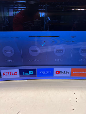 65inch Curved Screen Smart TV - Enhance Your Home Entertainment- Some ink lines on the screen