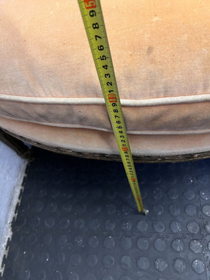 Charming Vintage Upholstered Accent Chair in Warm Orange - REDUCED