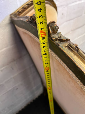 Vintage Velvet Wingback Armchair in Warm Orange – Minor Wear - REDUCED