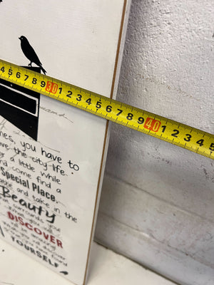 Charming Vintage Windmill Wall Art with Inspirational Quote 661 x 36cm - 2ndhandwarehouse.com