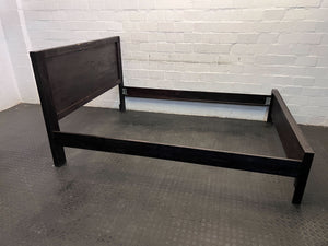 Modern Black Wooden Bed Frame - Queen Size Minor wear - REDUCED