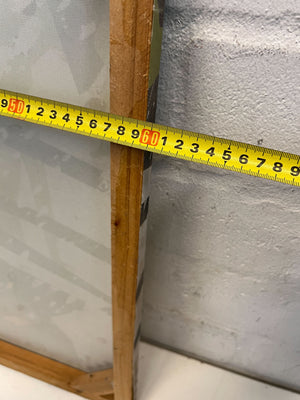 Vibrant Abstract Wall Art β Green, Black, and White Splatter Design