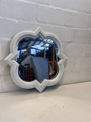 Chic White Decorative Mirror with Unique Shape β Minor Wear
