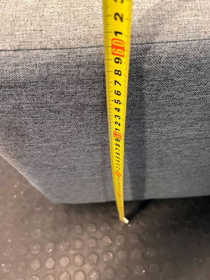 Modern Grey Fabric Sectional Couch with Storage Ottoman