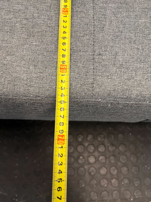 Modern Grey Fabric Sectional Couch with Storage Ottoman