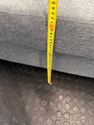 Modern Grey Fabric Sectional Couch with Storage Ottoman