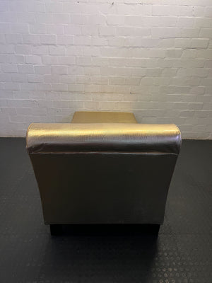 Stylish Gold Faux Leather Daybed with Minor Wear