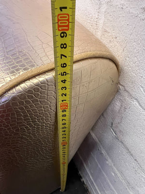 Stylish Gold Faux Leather Daybed with Minor Wear