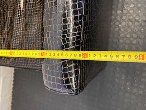 Stylish Black Crocodile Print High-Back Accent Chair