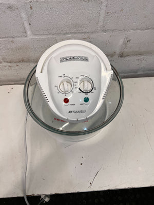 Sansui Halogen Oven – White, Glass, Compact Cooking Appliance