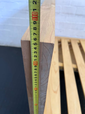 Minimalist Wooden Double Bed Frame with Headboard & Drawers