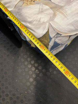 Charming Magnolia Print Futon Sofa with Black Frame