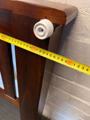 Classic Dark Wood Slatted Headboard 165cm - 2ndhandwarehouse.com