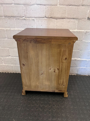 Timeless Dark Wood 3-Drawer Bedside Table - 2ndhandwarehouse.com