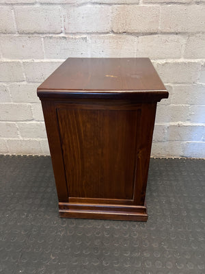 Timeless Dark Wood 3-Drawer Bedside Table - 2ndhandwarehouse.com