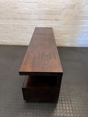 Sleek Dark Wood TV Unit with Integrated Storage - 2ndhandwarehouse.com
