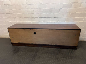 Sleek Dark Wood TV Unit with Integrated Storage - 2ndhandwarehouse.com