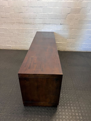 Sleek Dark Wood TV Unit with Integrated Storage - 2ndhandwarehouse.com