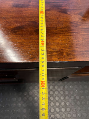 Sleek Dark Wood TV Unit with Integrated Storage - 2ndhandwarehouse.com