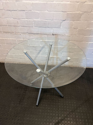 Chic Round Glass Top Cafe & Dining Table - 2ndhandwarehouse.com