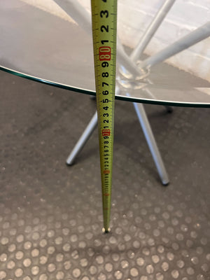 Chic Round Glass Top Cafe & Dining Table - 2ndhandwarehouse.com