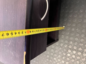 Compact Dark Brown Bedside Table with Drawer & Shelf - 2ndhandwarehouse.com