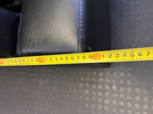 Stylish Black Faux Leather L-Shape Corner Couch - Visible damages