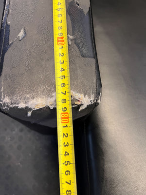 Stylish Black Faux Leather L-Shape Corner Couch - Visible damages