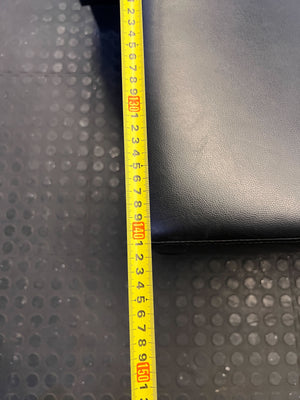 Stylish Black Faux Leather L-Shape Corner Couch - Visible damages