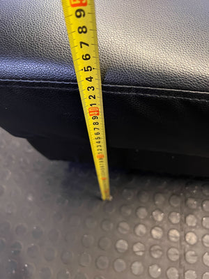 Stylish Black Faux Leather L-Shape Corner Couch - Visible damages