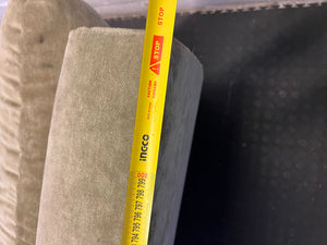 Retro U-Shaped Plush Sectional Sofa - Sage Green - Fair used