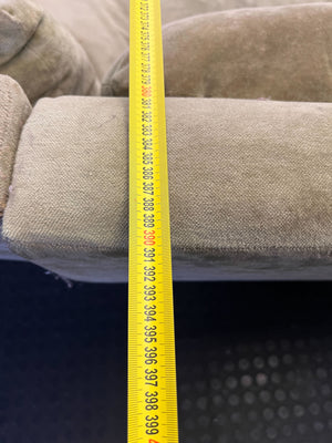 Retro U-Shaped Plush Sectional Sofa - Sage Green - Fair used