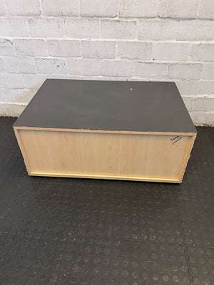 Modern Black 2-Drawer Storage Unit - Fair used