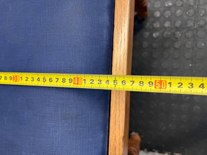 Classic Wooden Armchair with Navy Blue Upholstery - Fair used