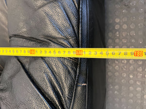 Classic Black Leather Sofa - Cozy 2-Seater- Fair used